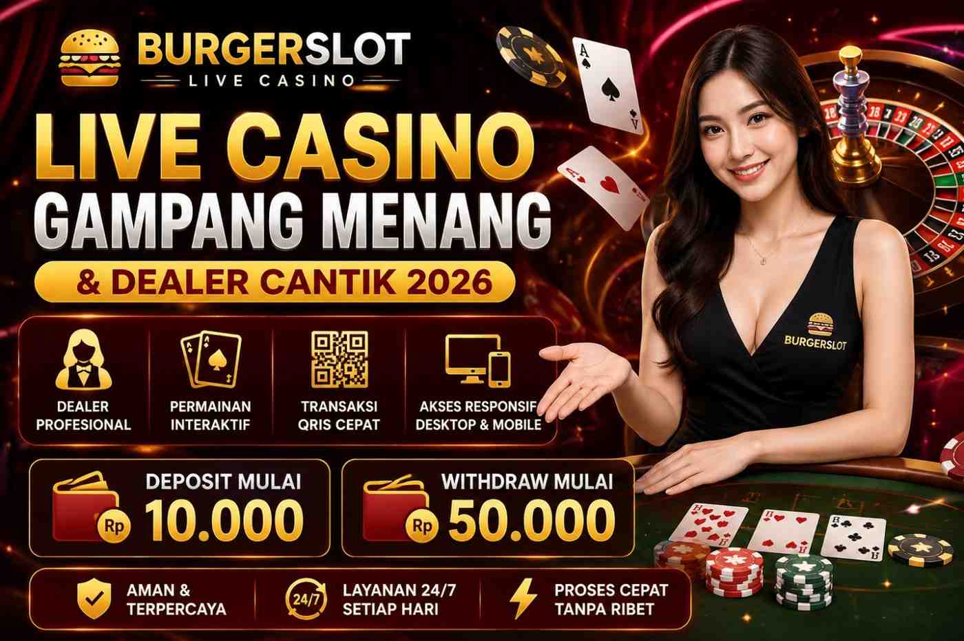Galeri foto BURGERSLOT | Live Casino Gampang Menang & Dealer Cantik 2026 di Jakarta